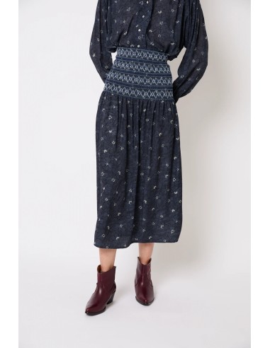 Falda Nido Greca Azul