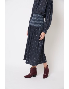 Falda Nido Greca Azul