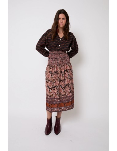 Falda Nido Greca Camel