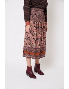 Falda Nido Greca Camel