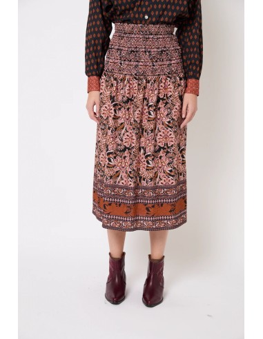 Falda Nido Greca Camel