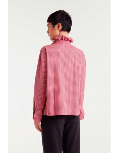 Camisa Cuadros Volante Rojo