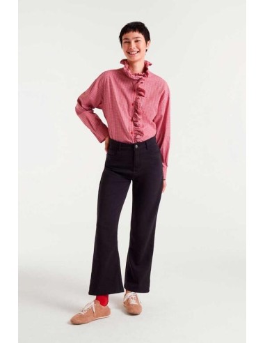 Camisa Cuadros Volante Rojo