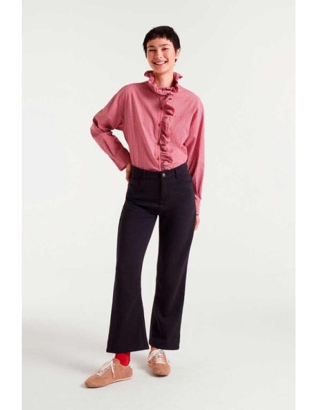 Camisa Cuadros Volante Rojo