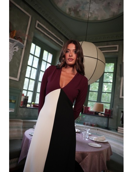 Vestido Yina Tricolor