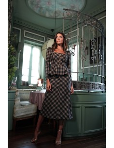 Falda Tena Cuadros Marino 2