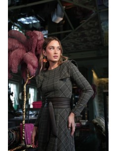 Vestido Casilda Solapa Marron 2