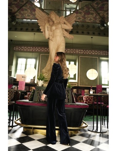 Traje Amber Tercipelo Azul