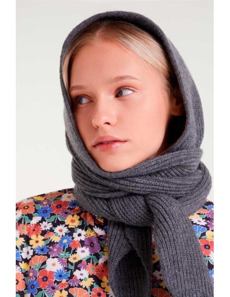 Gorro Beanie Punto Gris