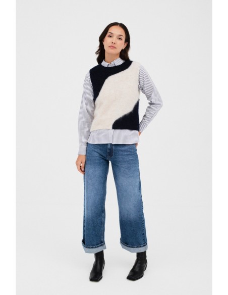 Chaleco Aiete Navy-crudo