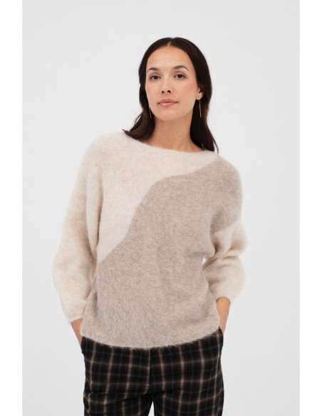 Jersey Amara Beige/marr?n