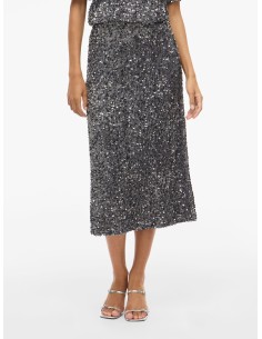 Vifaith Midi Sequin Skirt Poppy_sed 2