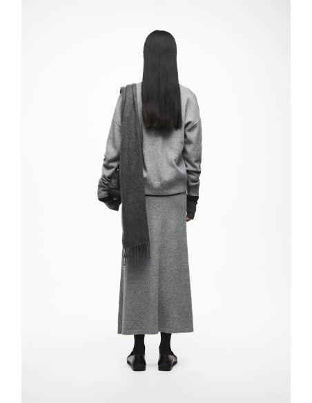 Viril Ankle Knit Skirt Medium-grey