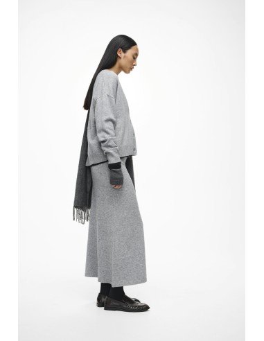 Viril Ankle Knit Skirt Medium-grey