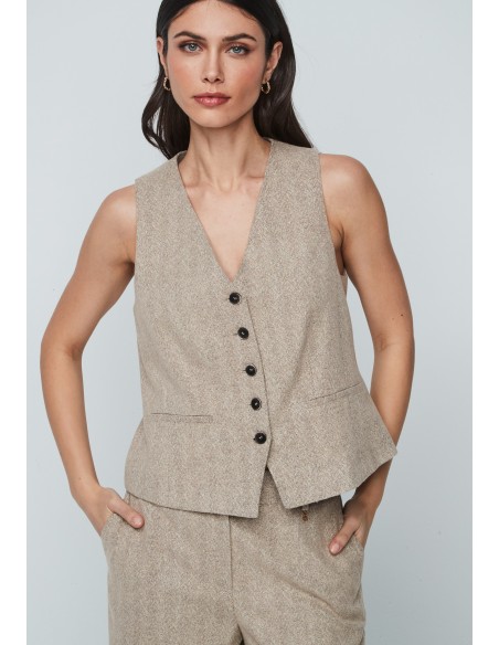 Chaleco Julieta Beige