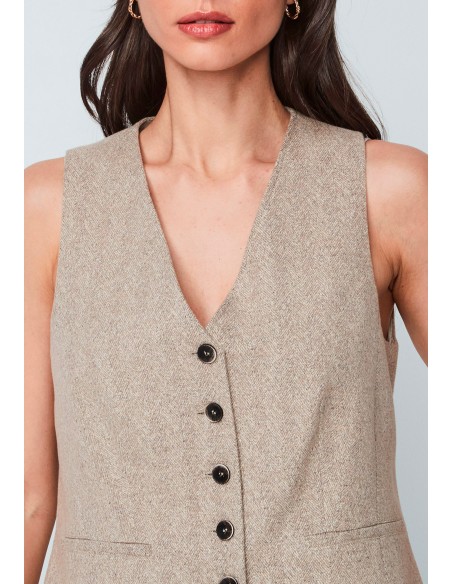 Chaleco Julieta Beige