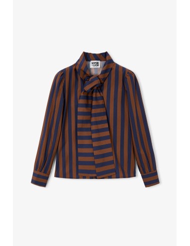 Blusa Lazo Rayas Azul