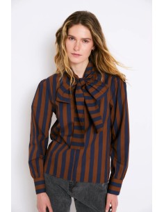 Blusa Lazo Rayas Azul 2