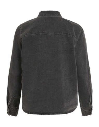 Vieyla Eyelet Denim Shirt Light_grey