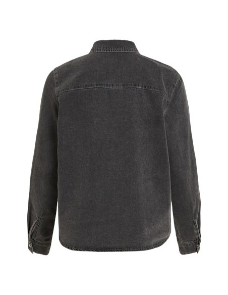 Vieyla Eyelet Denim Shirt Light_grey