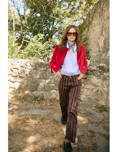 Jeans Monkey Rayas Marron