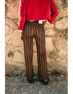 Jeans Monkey Rayas Marron 2