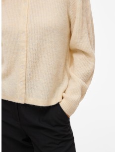 Vilory Oneck Knitt Cardigan Sandshell 2