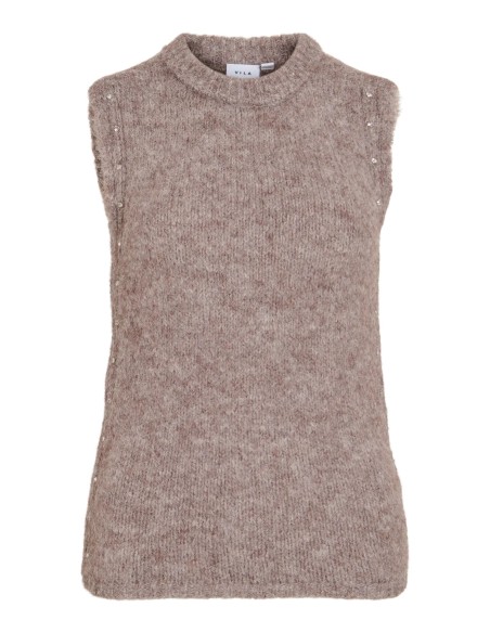 Vibows Oneck Detail Knit Darknatural