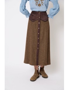 Falda Catalina Espiga Caqui 2