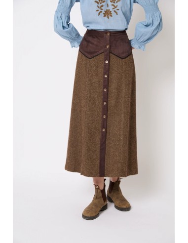 Falda Catalina Espiga Caqui