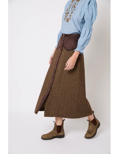 Falda Catalina Espiga Caqui