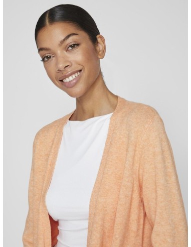 Viril Open Cardigan Shell_Coral