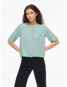 Viliga Oneck knitt Cardigan bluesurf