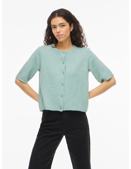 Viliga Oneck knitt Cardigan bluesurf
