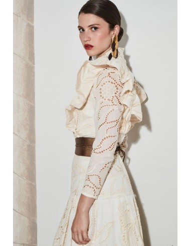 Ve-Triana Vestido Alerones blanco_roto