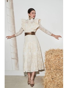 Ve-Triana Vestido Alerones blanco_roto