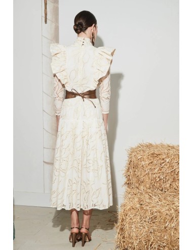 Ve-Triana Vestido Alerones blanco_roto