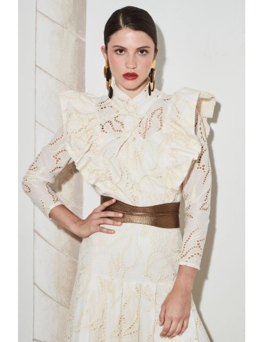 Ve-Triana Vestido Alerones blanco_roto