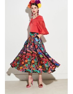 Fa-Silora Falda Vuelo estampado 2