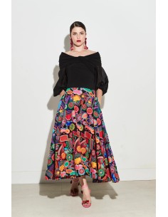 Fa-Silora Falda Vuelo estampado