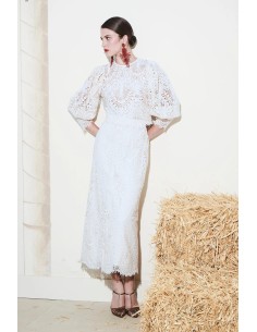 Fa-Poli Falda Guipur crudo