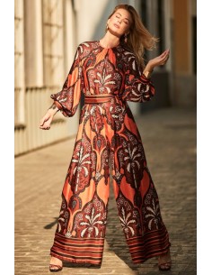 Ca-Mir camisa Palmeras naranja-marron 2