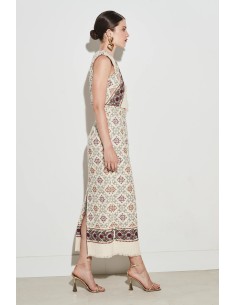 Fa-Rita Falda beige/burdeos 2