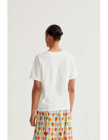 Camiseta M/C Tulipanes Blanco