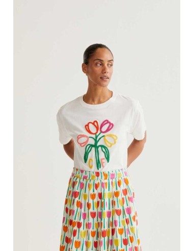 Camiseta M/C Tulipanes Blanco