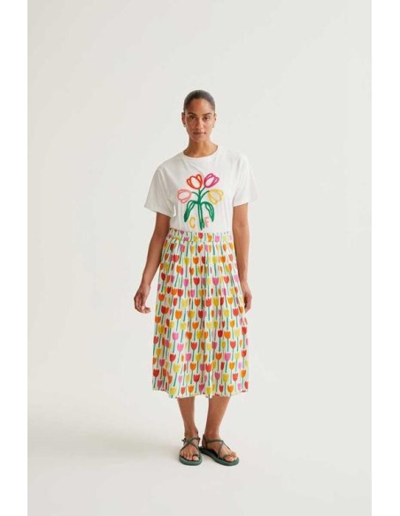 Camiseta M/C Tulipanes Blanco