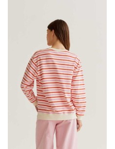 Sudadera Rayas Bicolor rosa/rojo 2