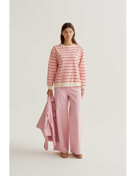 Sudadera Rayas Bicolor rosa/rojo