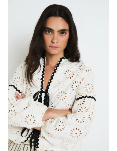 Blusa Cristina Troquelado Blanco