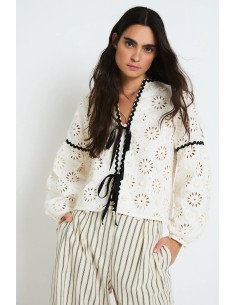 Blusa Cristina Troquelado Blanco